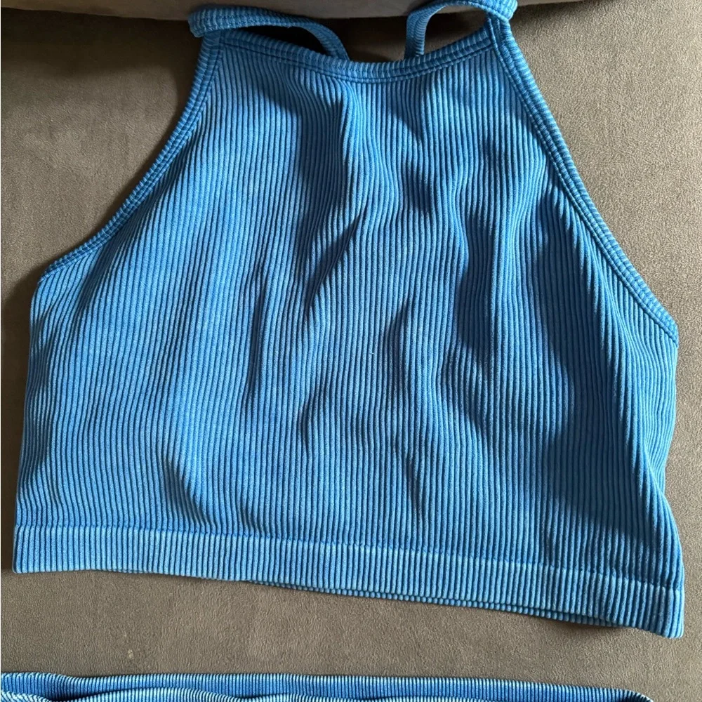 JoyLab Vibrant Blue Ribbed Set - Picture 2 of 3